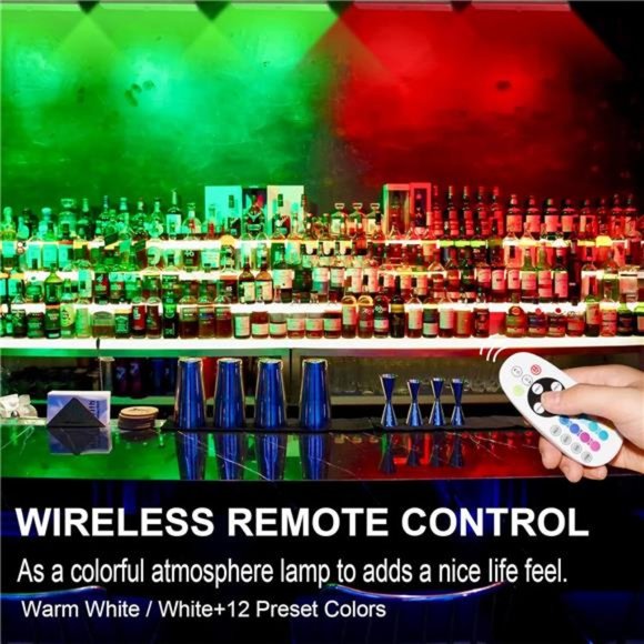 48 LED Under Cabinet Lighting Wireless, 15 Color Cabinet Lights, 4 Pack - Picture 4 of 6